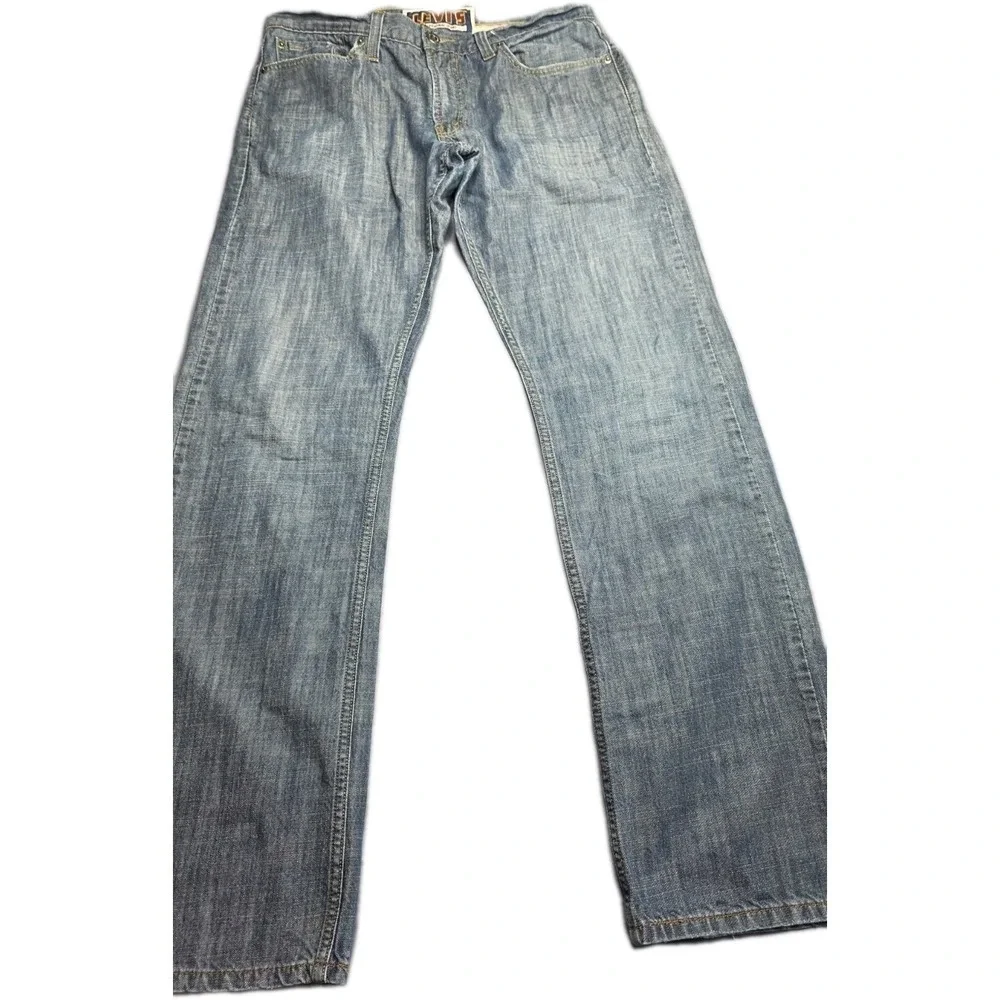 Men's 2000's Levi's 514 Slim Straight Leg Light Medium Wash Jeans 34x34